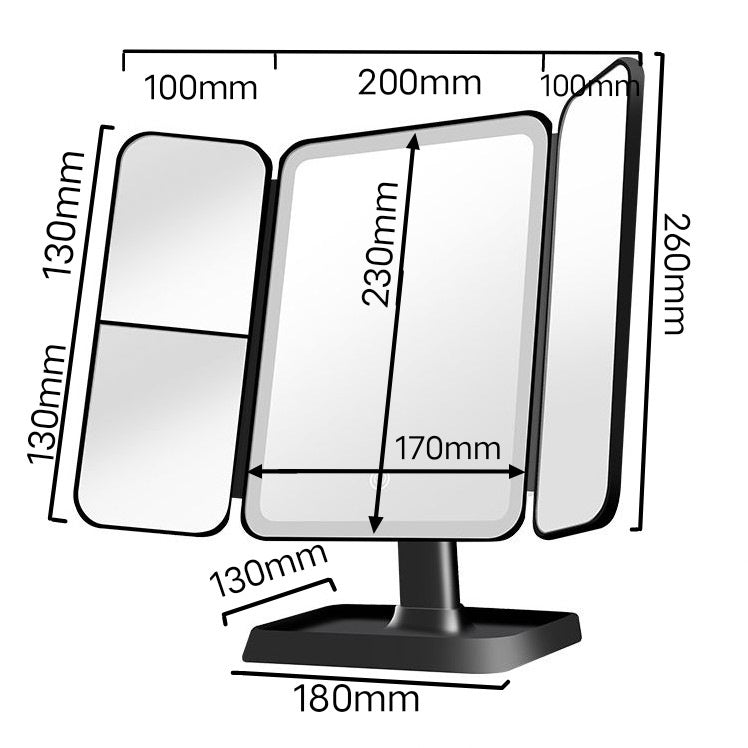 Folding Double Door Makeup Mirror
